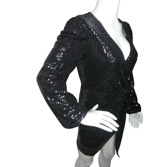 Vici‎ Mini Black Glitter Dress - Picture 3 of 7